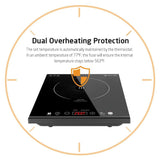 Portable Induction Cooktop, iSiLER 1800W Sensor Touch Electric Induction Cooker Cooktop with Kids Safety Lock, Countertop Burner with Timer, 9 Power Levels Suitable for Iron, Stainless Steel Cookware