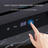 16 Bottles Wine Cooler, KUPPET Thermoelectric Freestanding Chiller-Counter Top Red/White Wine, Beer and Champagne Wine Cellar-Digital Temperature Display-Double-layer Glass Door-Quiet Operation