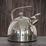 Riwendell Stainless Steel Whistling Tea Kettle 2.6 Quart Mirror Finish Stove Top Teapot (GS-04302-2.5L)