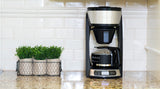 BUNN HB Heat N Brew Programmable Coffee Maker, 10 cup, Stainless Steel