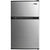 2 Door Stainless Steel Dorm Size Refrigerator