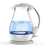 Electric Kettle, Blue Light Kettle, Borosilicate Glass Electric Kettle 1.7L 1800W White Household Electric Kettle 22CM17.2CM27CM