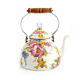 MacKenzie-Childs Tea Kettle, Steel Enamel - Flower Market - Multicolor - Printed Stovetop - 9