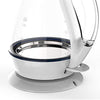 Electric Kettle, Blue Light Kettle, Borosilicate Glass Electric Kettle 1.7L 1800W White Household Electric Kettle 22CM17.2CM27CM