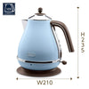 Delonghi Electric kettle (1.0L)「ICONA Vintage Collection」KBOV1200J-AZ (Azzurro Blue)【Japan Domestic genuine products】