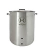 Kegco 30 Gallon Brew Kettle with Thermometer & 3-Piece Ball Valve