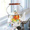 MacKenzie-Childs Tea Kettle, Steel Enamel - Flower Market - Multicolor - Printed Stovetop - 9