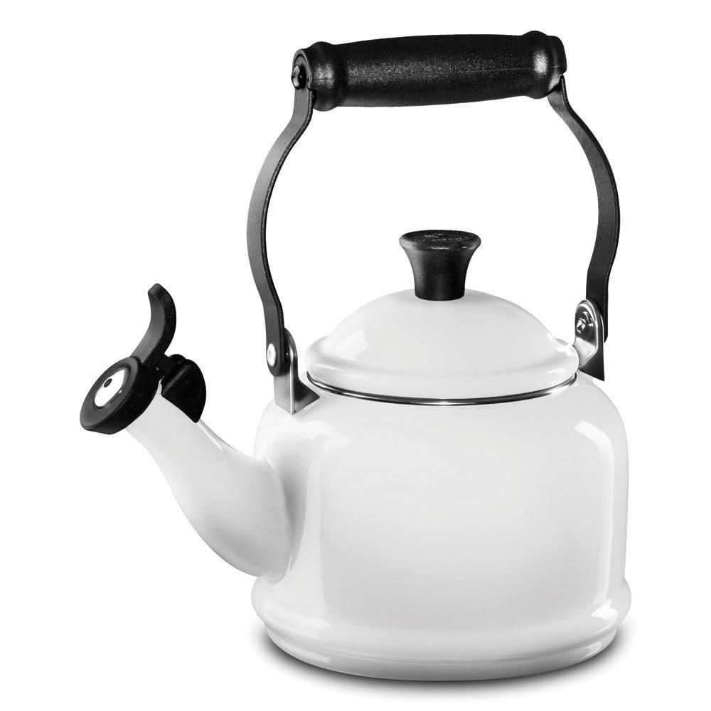 Le Creuset White Enamel On Steel 1.25 Quart Demi Tea Kettle