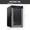 NutriChef PKTEWC180 Nutrichef 18 Bottle Thermoelectric Wine Cooler Refrigerator | Red and White Wine , Champagne Chiller | Counter Top Wine Cellar | Quiet Operation Fridge | Touch Temperature Control