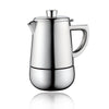 Minos Moka Pot Espresso Maker - 6 cups - 10 fl oz - Stainless Steel And Heatproof Handle - Suitable for Gas, Electric And Ceramic Stovetops