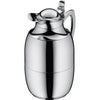 alfi Juwel Glass Vacuum Chrome Plated Brass Thermal Carafe for Hot and Cold Beverages, 1.0 L, Chrome