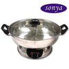 Sonya Shabu Shabu Hot Pot Electric Mongolian Hot Pot W/DIVIDER UL Approved for safety