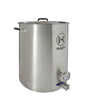 Kegco 30 Gallon Brew Kettle with Thermometer & 3-Piece Ball Valve