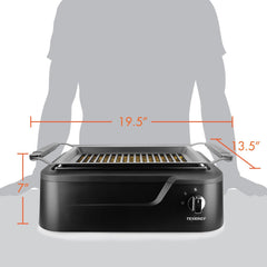 Tenergy Redigrill Smoke-Less Infrared Grill, Indoor Grill, Heating Electric Tabletop Grill, Non-Stick Easy to Clean BBQ Grill, for Party/Home, ETL Certified