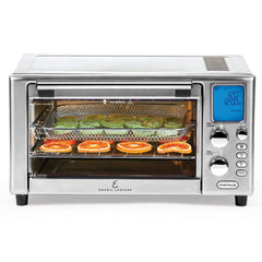 Emeril Lagasse Power Air Fryer 360 Better Than Convection Ovens | Hot Air Fryer Oven, Toaster Oven, Bake, Broil, Slow Cook & More Food Dehydrator, Rotisserie Spit, Pizza Function Cookbook Included Stainless Steel