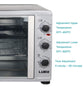 Luby Extra Large 55L toaster oven, 18 Slices,14'' pizza,20lb Turkey, White,Stainless Steel