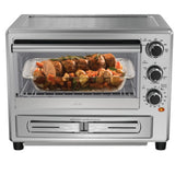 Oster Convection Oven with Dedicated Pizza Drawer, Stainless Steel (TSSTTVPZDS)
