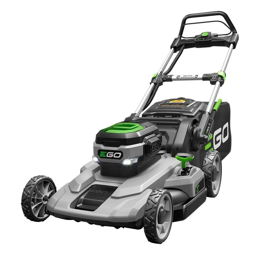 EGO 21 in. 56-Volt Lithium-Ion Cordless Battery Push Mower with 5.0 Ah battery and charger