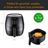 US PIEDLE Air Fryer, 3.7Qt Electric Hot Airfryer Oven Oilless Cooker with Detachable Nonstick Basket, LCD Touch Screen, Dishwasher Safe, Auto Shut Off, W/50 Recipes, 1400W