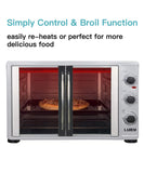 Luby Extra Large 55L toaster oven, 18 Slices,14'' pizza,20lb Turkey, White,Stainless Steel