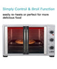 Luby Extra Large 55L toaster oven, 18 Slices,14'' pizza,20lb Turkey, White,Stainless Steel