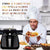 Secura 4 Liter, 4.2 Qt., Extra Large Capacity 1500 Watt Electric Hot Air Fryer and Additional Accessories, Recipes,Toaster Rack and Skewers