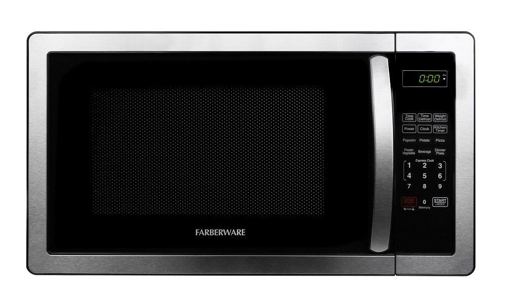 Farberware FMWO11AHTBKB 1.1 Cu. Ft. 1000-Watt Microwave Oven, Stainless Steel