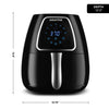 Gourmia GAF318 4 Qt Digital Air Fryer - Oil-Free Healthy Cooking - 7 One Touch Preset Modes - Removable, Dishwasher-Safe Tray - Free Recipe Book Included