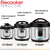 Becooker 11-in-1 Multi-Function Programmable Electric Pressure Slow Cooker, Stainless Steel Pot, 4 Quart, Black