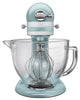 KitchenAid KSM155GBAZ 5-Qt. Artisan Design Series with Glass Bowl - Azure Blue