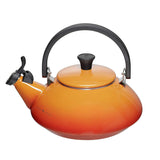 Le Creuset Enamel On Steel 1.6 Qt. Zen Tea Kettle Color, Flame Orange