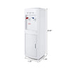 Top Load Electric Water Dispenser Storage 5 Gallon Normal Temperature & Hot Temperature Storage Cabinet White