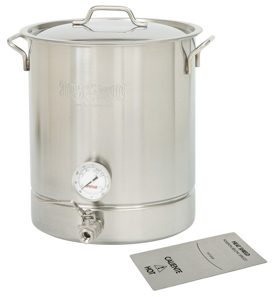 Bayou Classic 10 gallon Brew Kettle Set, 40 quart, Stainless Steel