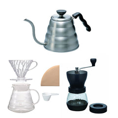 Hario V60 Kettle, Brewer Set & Coffee Mill - Three Products All Sold Together