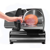 Chefman Die-Cast Electric Deli/Food Slicer, Precisely Cuts Meat, Cheese, Bread, Fruit & Veggies, Adjustable Thickness Dial, Removable 7.5