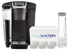 PureWater Filters bundle K1500 Commercial Single Serve Coffee Brewer by Keurig with 6 Charcoal Water Filters and Holder by PureWater Filters