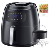 OMORC 7.6QT/7.2L Large Air Fryer XXL, Hot Air Fryer Cooker, 1700W Air Fryer Oven w/One-Touch Digital Screen, Air Cooker w/Cake Pan, Metal Holder, Keep Warm, 8-15 modes, 2-Year Warranty, Recipe(ME181)