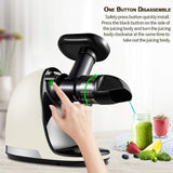 Slow Juicer,AMZCHEF Slow Masticating Juicer Extractor Professional Machine with Quiet Motor/Reverse Function,Cold Press Juicer with Brush,for High Nutrient Fruit & Vegetable Juice