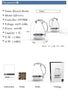 Electric Kettle, Blue Light Kettle, Borosilicate Glass Electric Kettle 1.7L 1800W White Household Electric Kettle 22CM17.2CM27CM