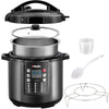 Pressure Cooker Instant Crock 10-in-1 Pot Pro Series 19 Program 6Q with German ThermaV Tech, Cook 2 Dishes at Once, BONUS TEMPERED GLASS LID, Saute, Steamer, Slow, Rice, Yogurt, Sterilizer