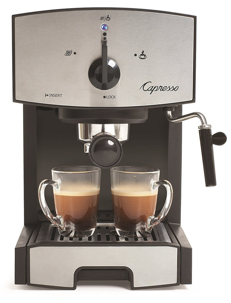 Capresso 117.05 Stainless Steel Pump Espresso and Cappuccino Machine EC50, Black/Stainless