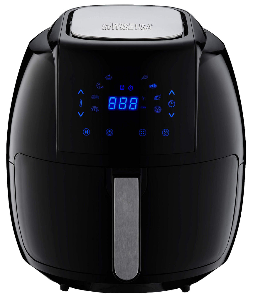 GoWISE USA 7.0-Quart 8-in-1 Digital Air Fryer XXL with Basket Divider Accessory + 50 Recipes