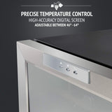 Ivation Premium Stainless Steel 8 Bottle Horizontal Thermoelectric Wine Cooler/Chiller Counter Top Red & White Wine Cellar w/Digital Temperature, Freestanding Refrigerator Quiet Operation Fridge