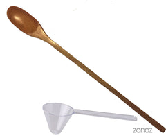 Espro Coffee Press P5-32 oz, Glass Carafe and Stainless Steel Cage, Zonoz Wooden Stirring Spoon & Zonoz One-Tablespoon Plastic Clever Scoop (Bundle)