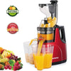 Masticating Juicer Machines, Hethtec Cold Press Juice Extractor with Large Dual-Chute and Clean Brush for Fruits and Vegetables, High Yield, BPA-Free, 60R/M, 150W