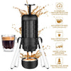 STARESSO Portable Espresso Maker, 3rd Gen Upgraded Manual Espresso Machine,【Professional 15~20 Bar】【Two Shots at One Time】【Food Grade Material】Cool Compact for Travel Camping & Kitchen Office