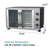 Luby Extra Large 55L toaster oven, 18 Slices,14'' pizza,20lb Turkey, White,Stainless Steel