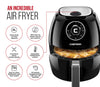 Chefman 6.5 Liter/6.8 Quart Air Fryer with Space Saving Flat Basket Oil Hot Airfryer with Dishwasher Safe Parts 60 Minute Timer and Auto Shut Off, BPA Free, Family Size, X-Large, Manual