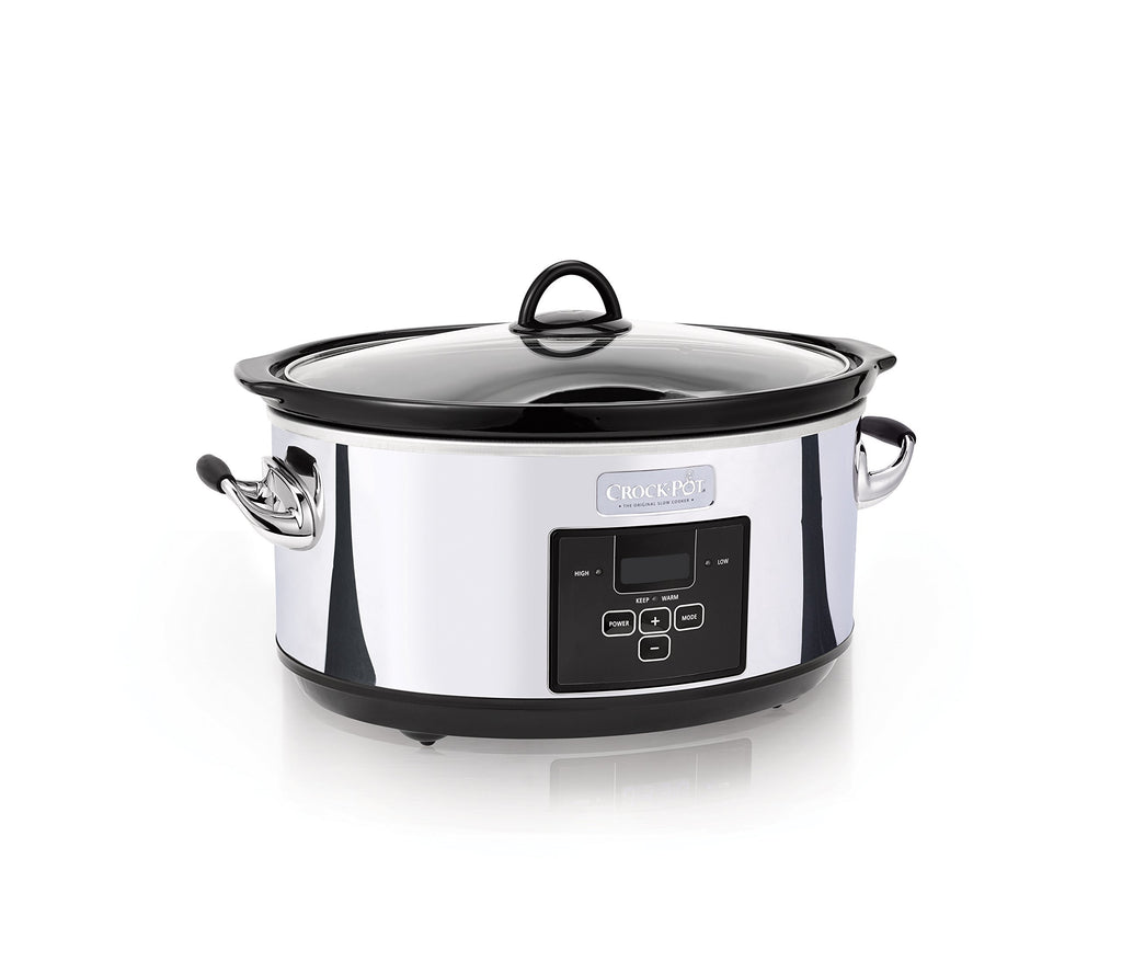 Crock-pot 7 Quart Programmable Slow Cooker with Digital Countdown Timer|Polished Platinum