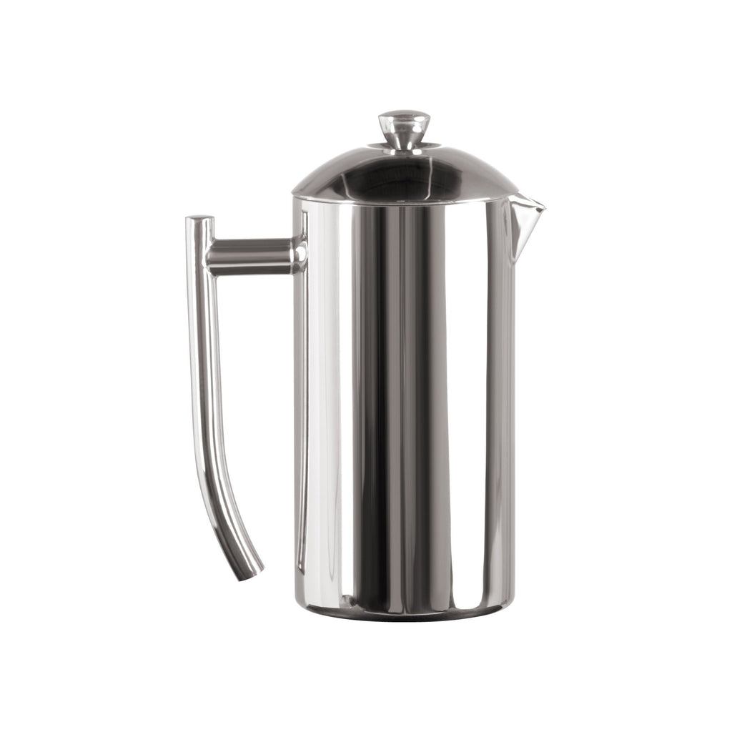 Frieling French Press Coffee Maker with Patented Dual Screen in Frustration Free Packaging, Zero Sediment, 18/10 Stainless Steel, No-drip Spout, Retains Heat 4x Longer Than Glass, Polished, 23-Ounce 